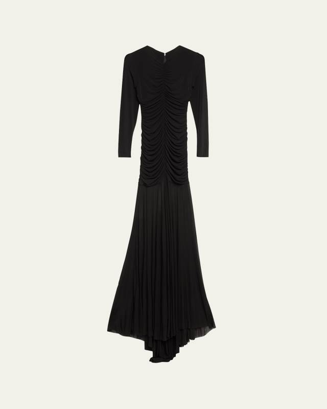 Fawn Ruched Column Gown